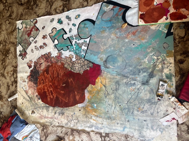 Painting the book cover